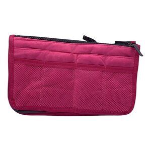 Multipurpose Travel Handbag Insert Organizer Multiple Pockets Pink Women's